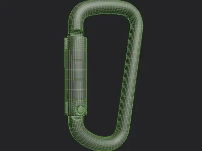 Carabiner Hook 02 Low-poly 3D model