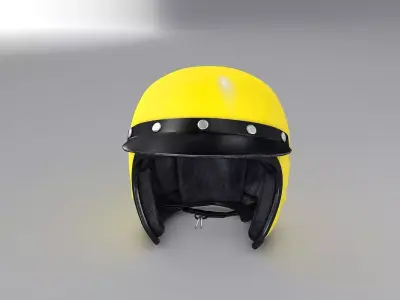 Vintage Classic F1 Helmet 3D model