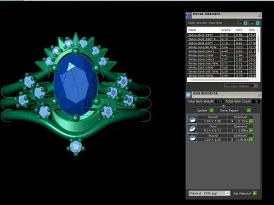 Moon and Sun Ring jewelry 3D print model