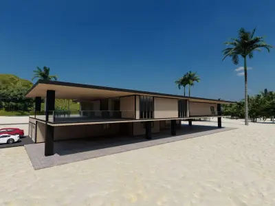 Casa Scene- Beach villa-Modern House 3D model