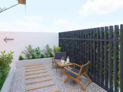 SMALL MODERN RESTAURANT 3D MODEL PBR TEXTURED LOW POLY  3D model