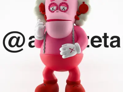 Kaws Franken Berry Textured Low-poly 3D model