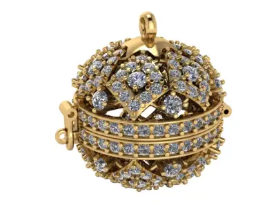 Celestial wedding pendant 3D print model