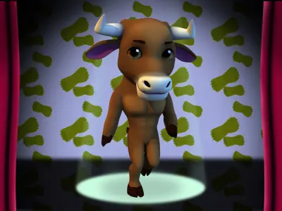 Big Brown cow 3D model
