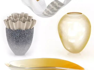 Modern contemporary vases 3D model