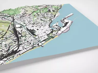 Cityscape Savona Italy 3D model