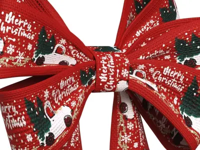 Christmas Bow Ribbon 64 Low-poly 3D model