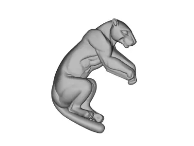 Pendant Hanging Panther Tiger Pendant Gold Pendant  3D print model