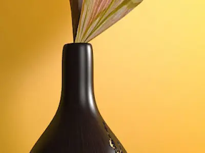 decorative wooden vases 3D model
