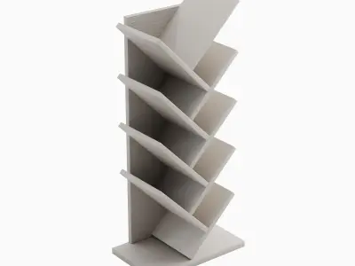 Medium Bookshelf 01 Low-poly 3D model