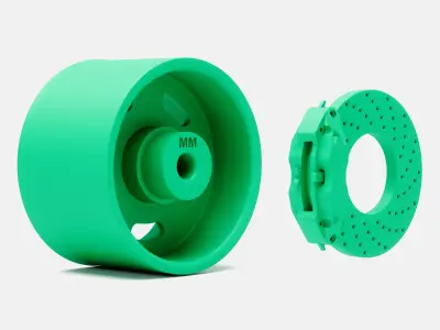 15x10 Magnum 500 Wheel and Brake 3D print model