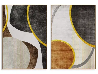 Abstract Painting Frame set 3D model 34