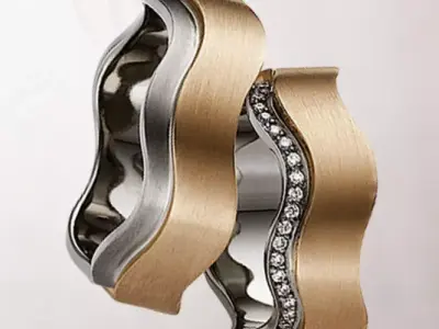 Wedding rings 099 3D print model