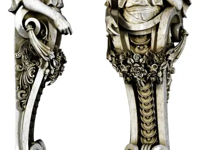 Statue Bracket 3D model