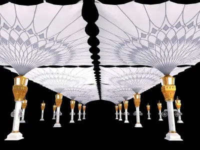 Masjid-e-Nabwi Umbrella 3D model