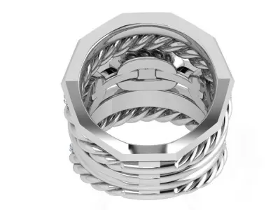 Fashion Luxury Ring With Diamond 4304 3D print model