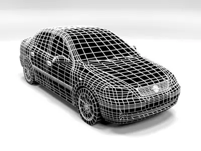 OPEL ASTRA G 4 DOOR LOWPOLY Low-poly 3D model