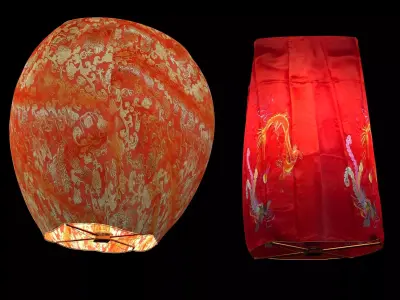 Chinese sky lantern 3D model