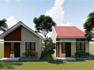Small tropical house Free low-poly 3D model