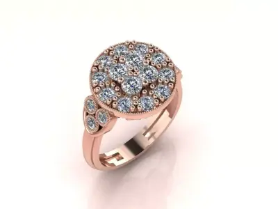 The Victorian Medallion Ring Jewelry model - for Her 3D print model