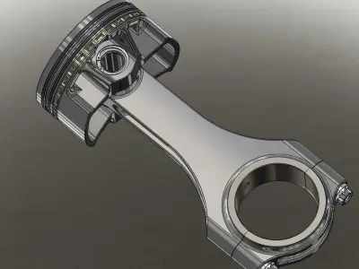 Piston and Connecting Rod 3D model