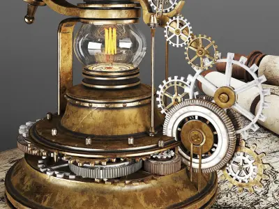 Steampunk Traveler Set 3D model