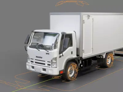 Isuzu NPR Box Truck 2018 3D model