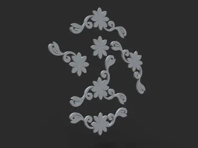 Flower Ornaments 3D print model