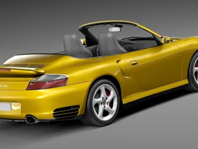 Porsche 911 Turbo Cabrio 996 2002 3D model
