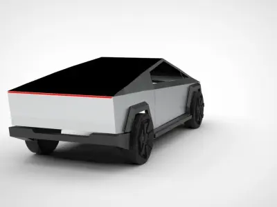 Tesla cyber truck Low-poly 3D model