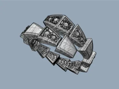 Bvlgari serpenti ring 3D print model