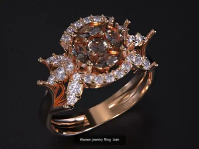 Jewelry ring luxury collection with discount 3D Model Pack