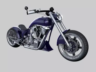 motorcycle chopper 3D model