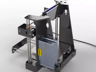 detailed 3D model of a 3D printer 3D model