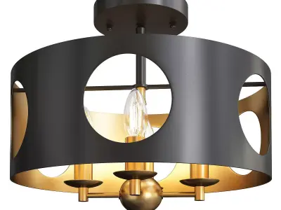 MODERN LUXURY CONVERTIBLE CEILING LIGHT Low-poly 3D model