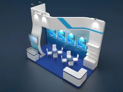 exhibition stand 18 sqm 3D model