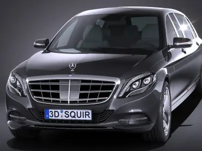 Mercedes S600 Pullman Maybach Guard 2018 3D model
