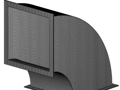 HVAC Square Elbow Duct 3D print model
