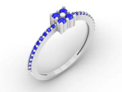 Jewelry Diamond Ring Model RG43 Free 3D print model