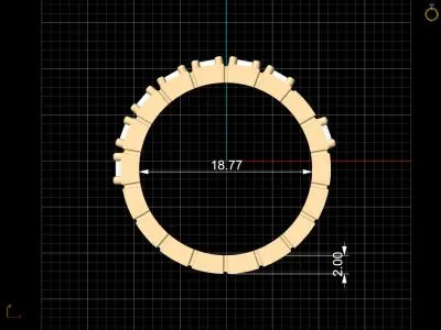 Man ring silver gold jewelry printable 3D model 3D print model