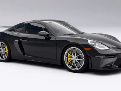 Porsche GT4 Low-poly 3D model