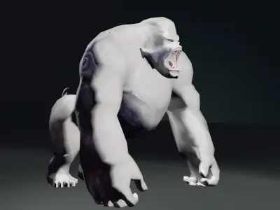 gorila animated 3d model Low-poly 3D model