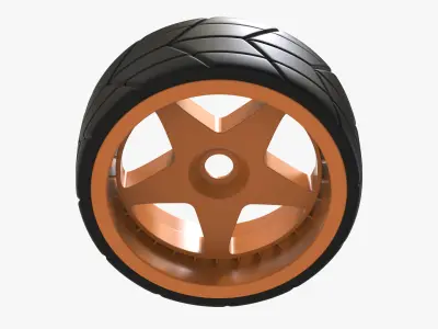 Car wheel 3D model