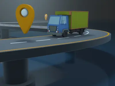 arrow shaped Low-poly 3D model