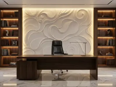 modern panel wall decor set relief stl mural CNC 179 3D model