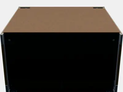 MALM Chest of 3 drawers 4 Low-poly 3D model