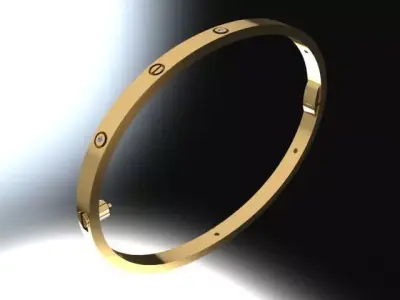 love bracelet with diamonds 3D print model