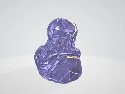 Nemesis Resident Evil bust WIREFRAME VORONOI WIREMESH MESH 3D print model