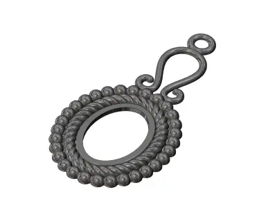 Silver Antique and traditional pendant or earring Free 3D print model