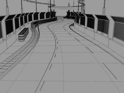 Car Race Track 3D model